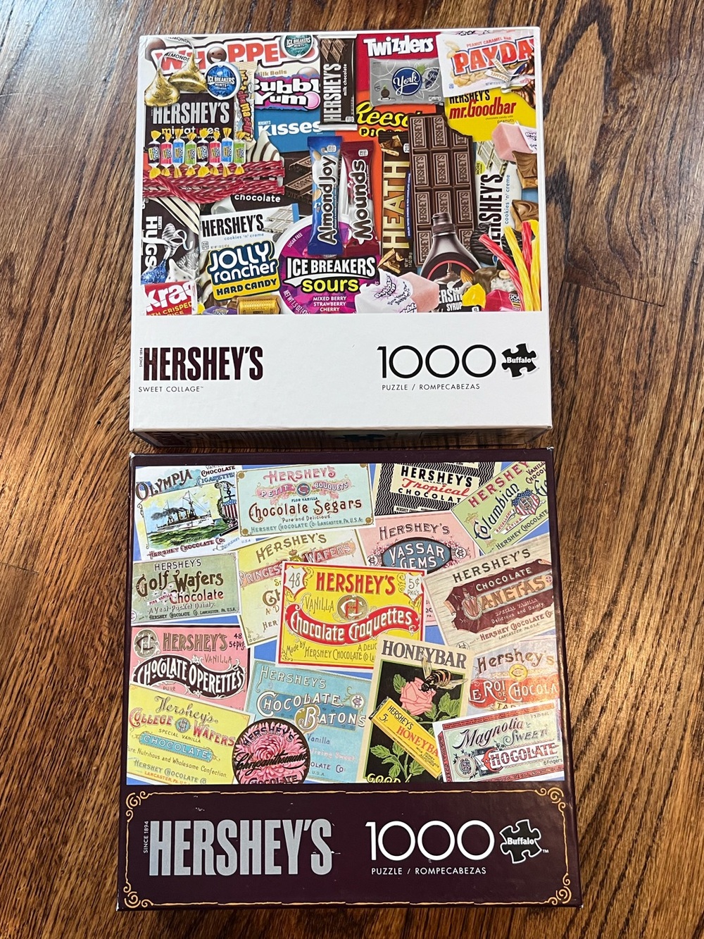 Set of two Hershey’s 1000-Piece Jigsaw Puzzle by Buffalo